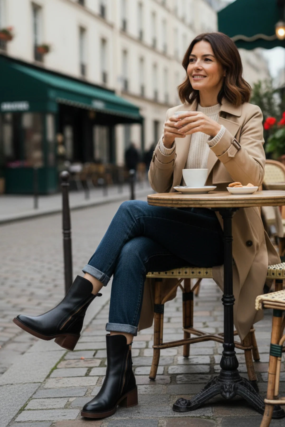 Gabrielle | Botte en cuir avec un talon confortable