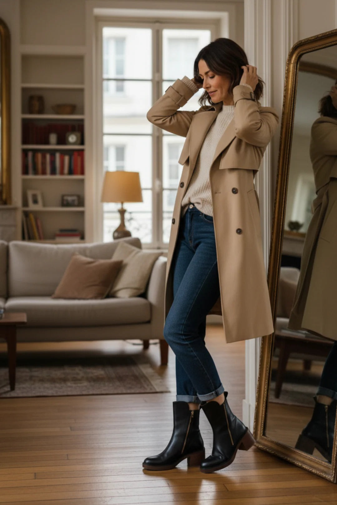 Gabrielle | Botte en cuir avec un talon confortable
