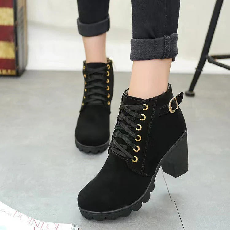 Victoire | Bottes femme à talon large