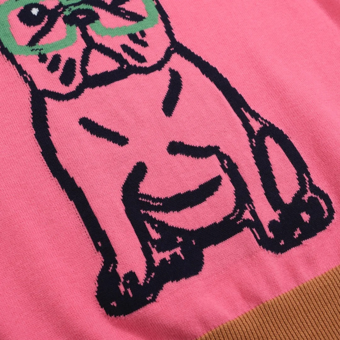 Pull rose – style rétro