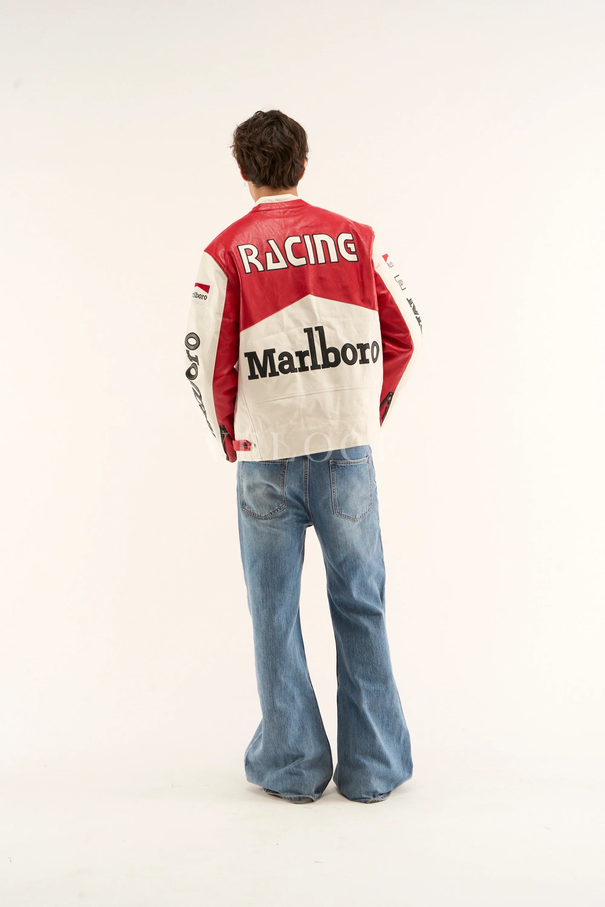 Blouson de course en cuir Marlboro - Édition classique