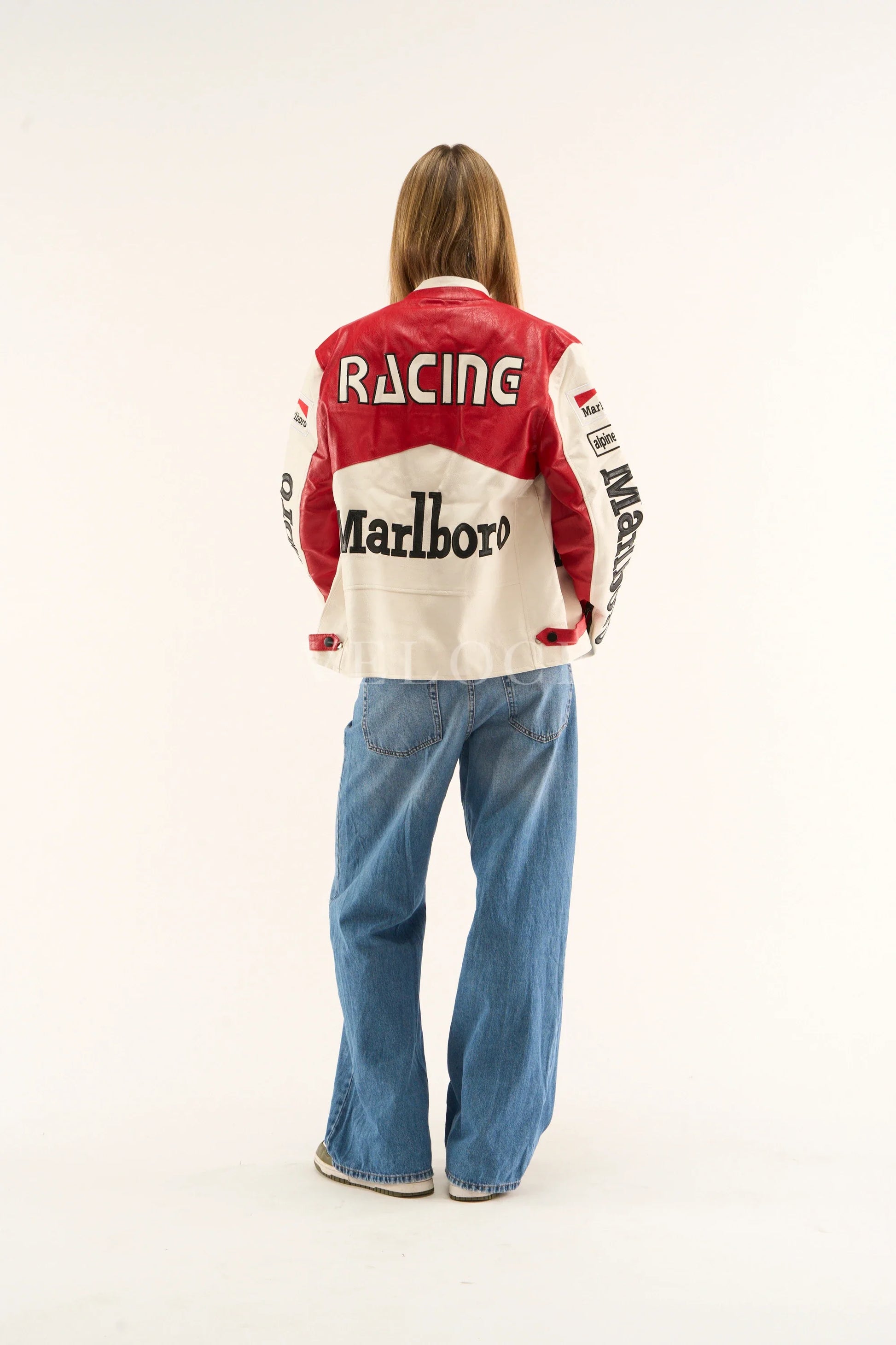 Blouson de course en cuir Marlboro - Édition classique