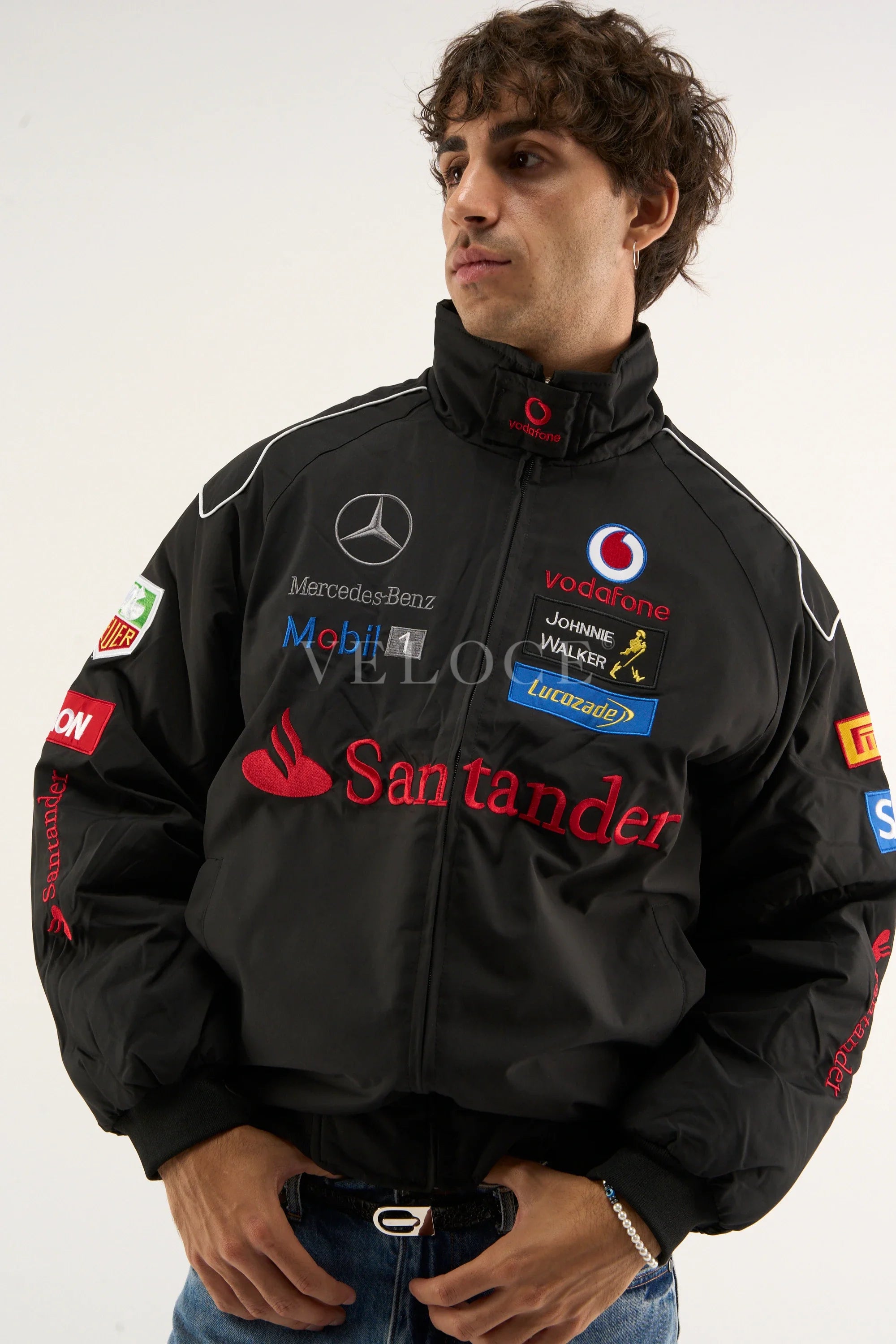 Veste Mercedes-Benz Santander Vintage - Édition Noire