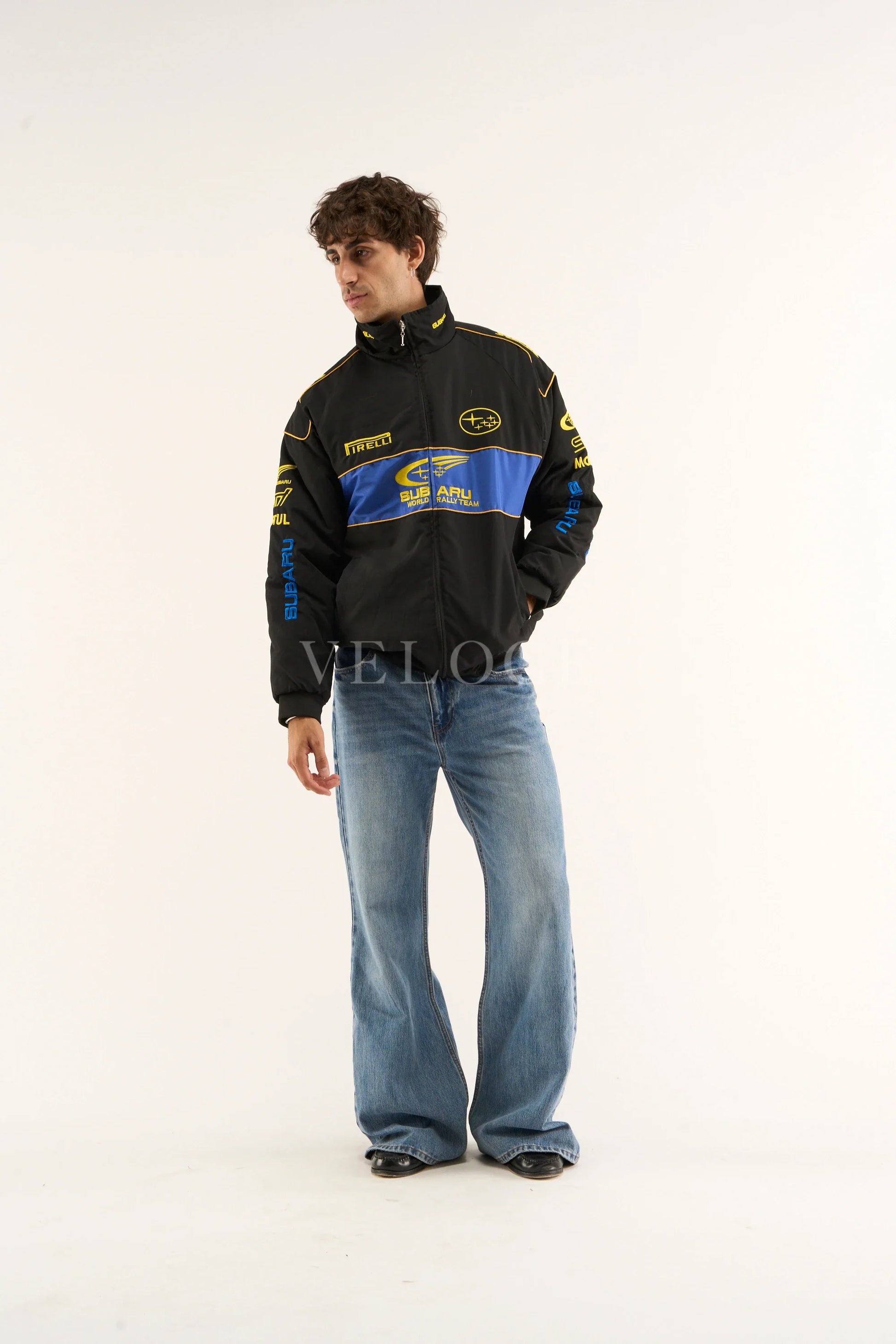 Veste de course vintage Subaru Rally - Édition noire