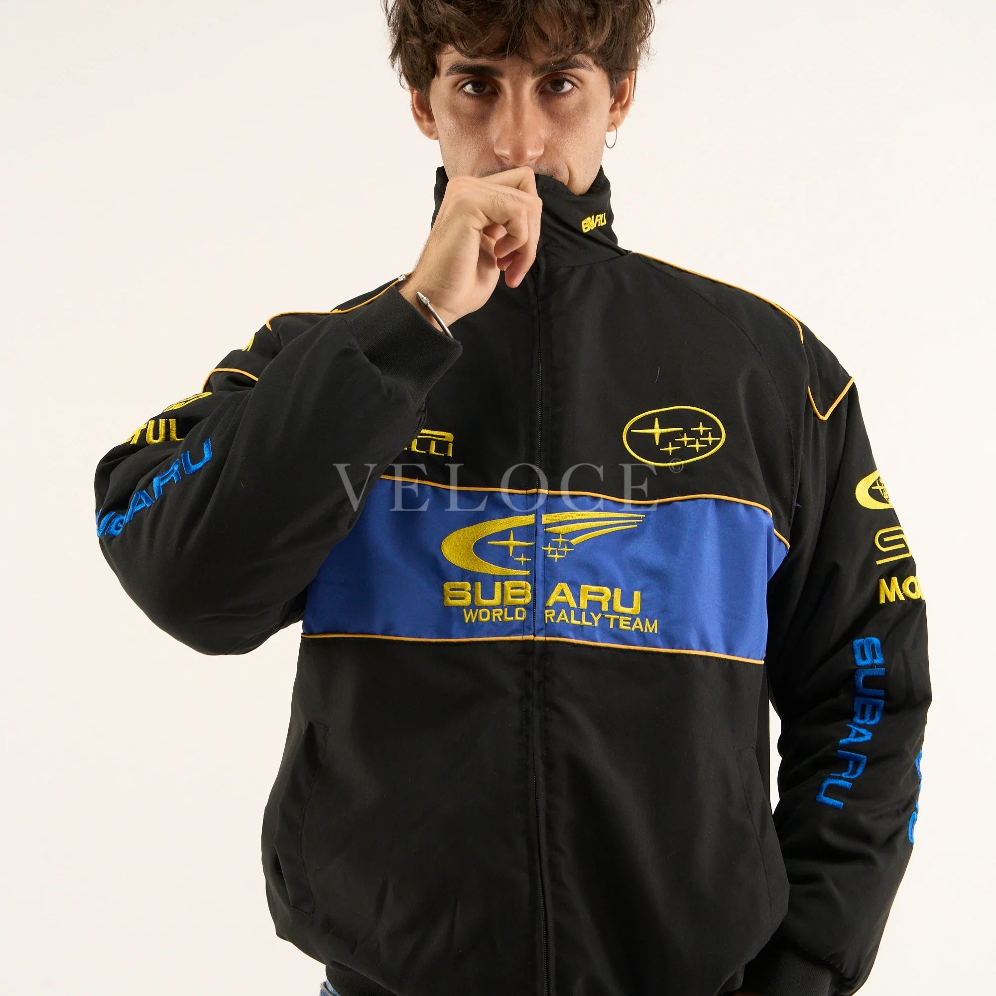 Veste de course vintage Subaru Rally - Édition noire