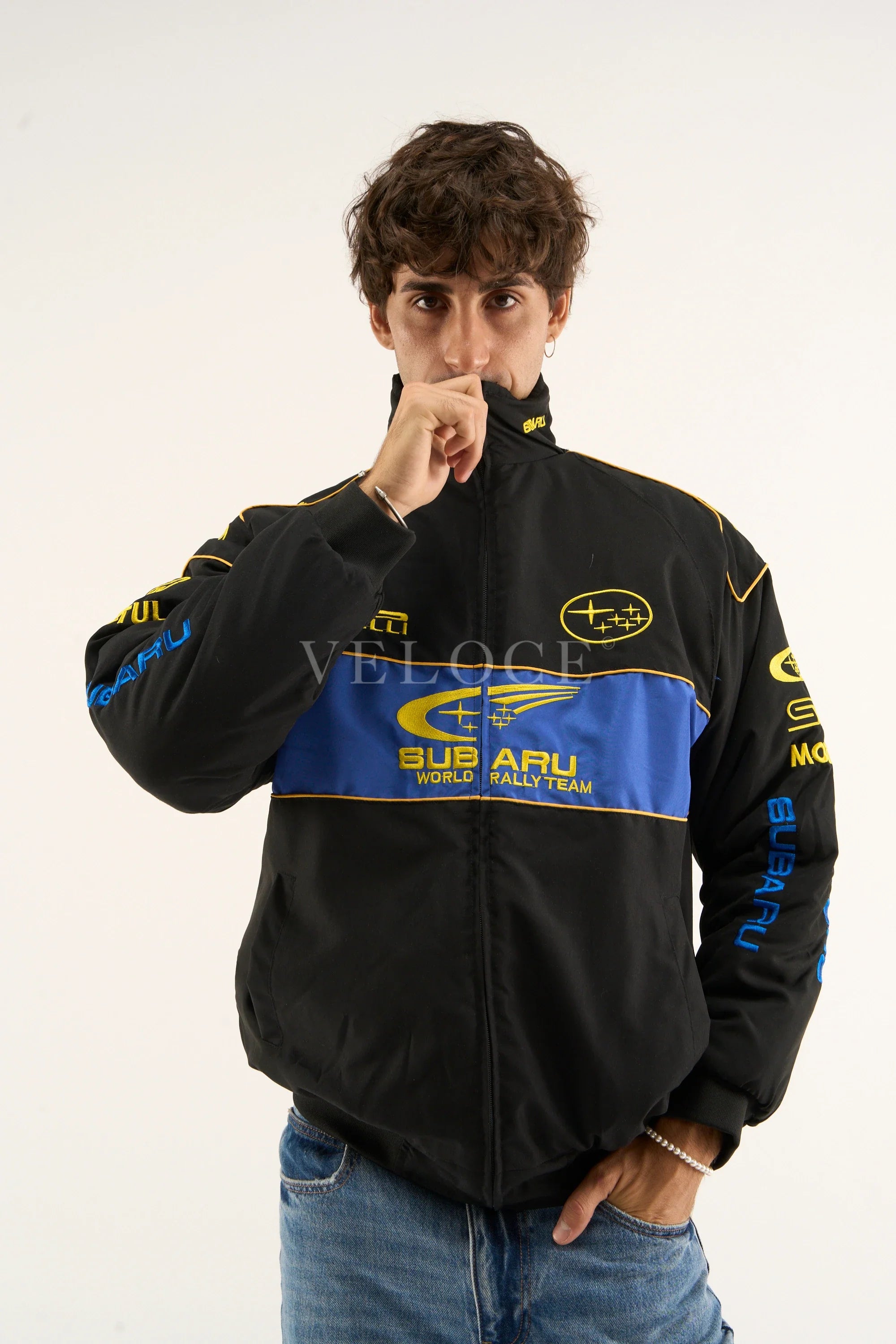 Veste de course vintage Subaru Rally - Édition noire