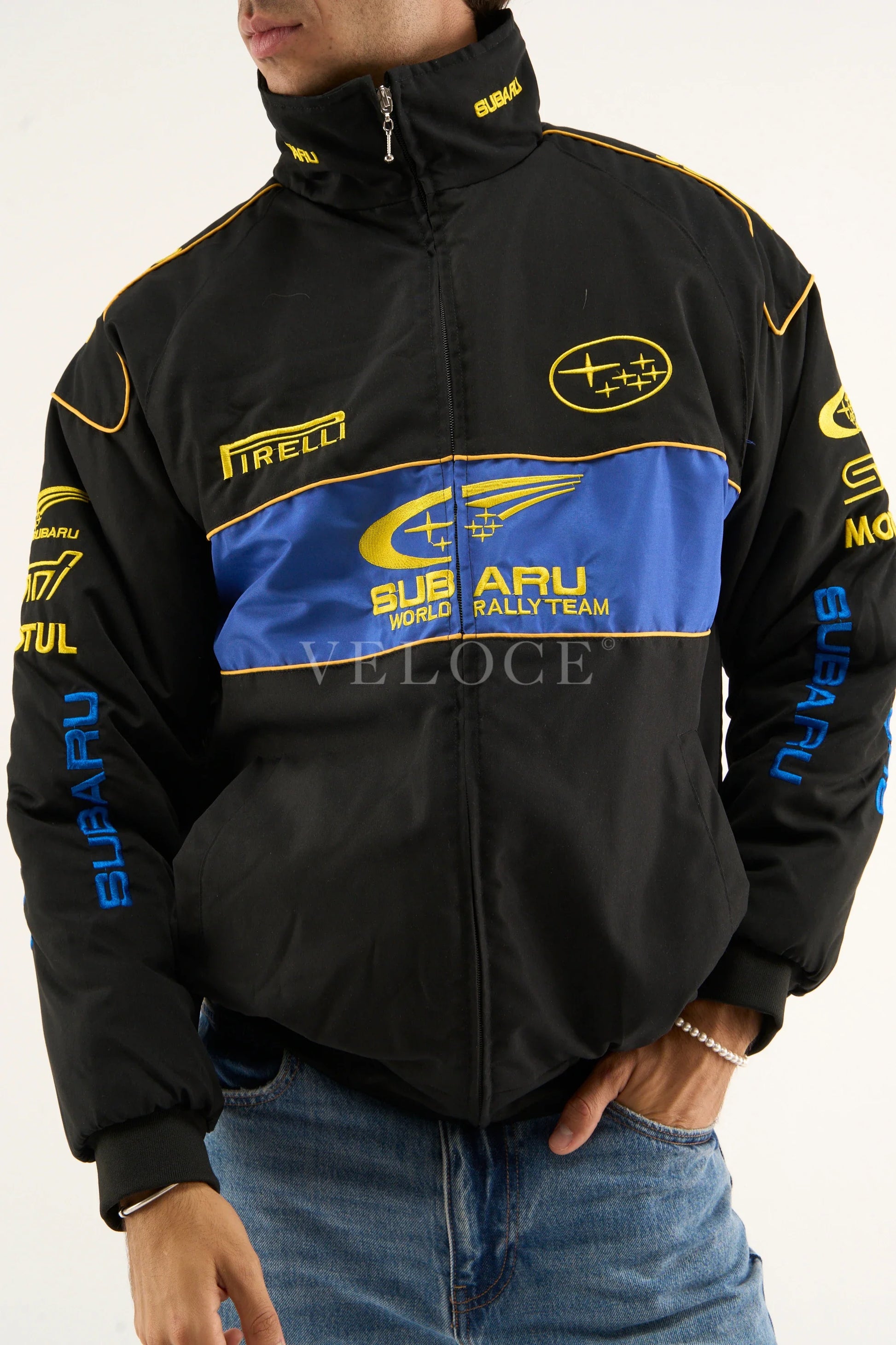 Veste de course vintage Subaru Rally - Édition noire
