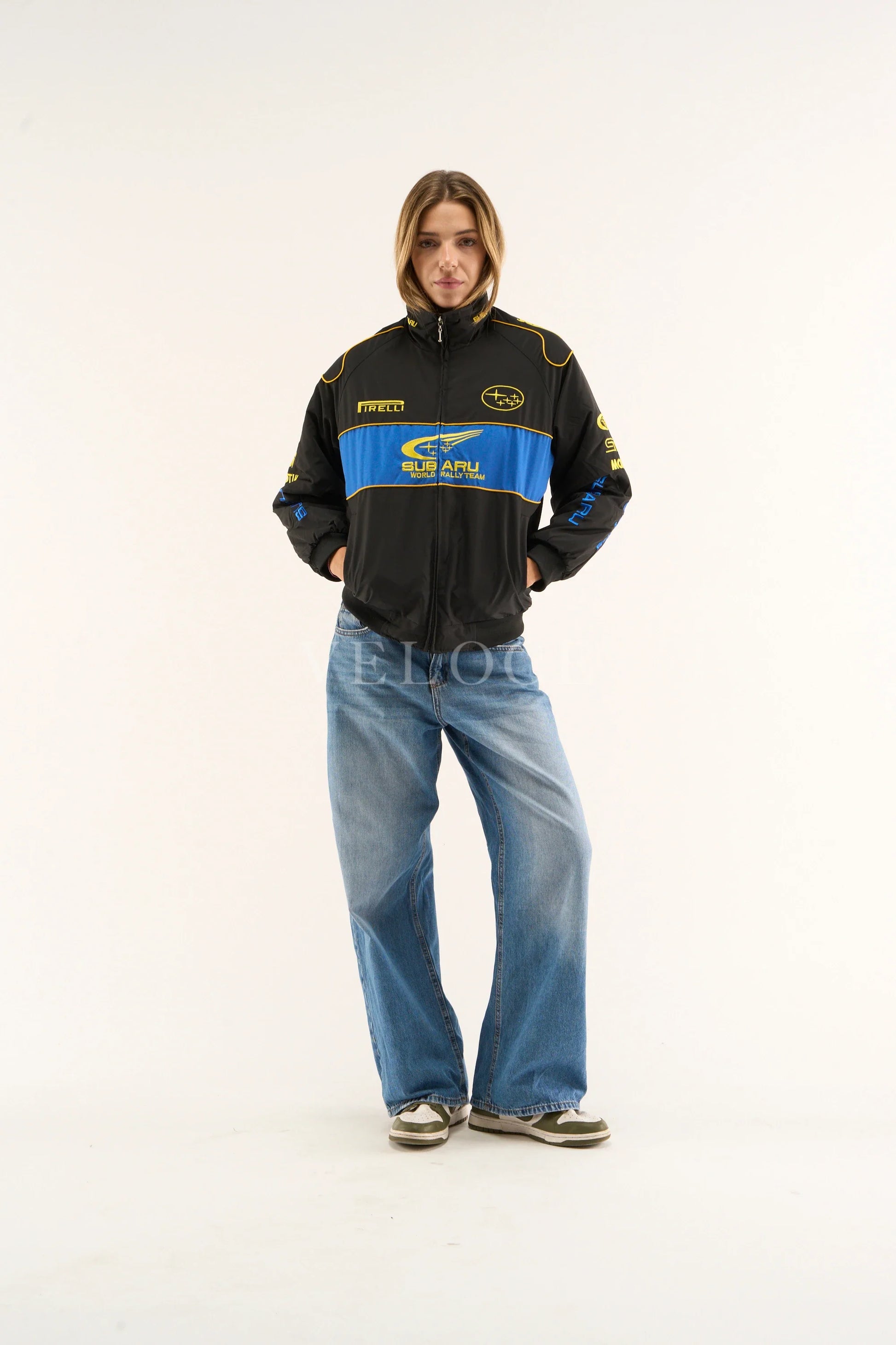Veste de course vintage Subaru Rally - Édition noire