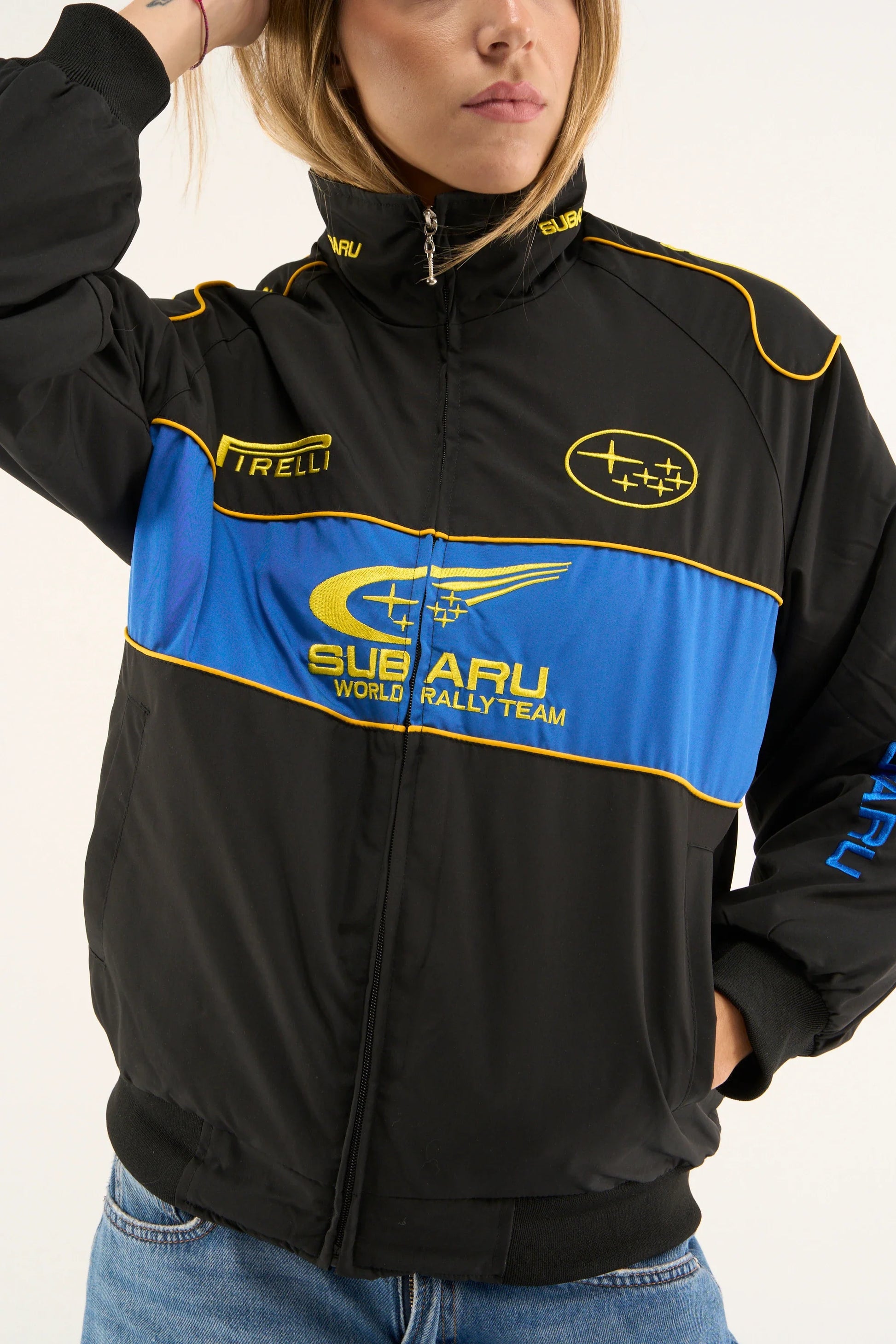 Veste de course vintage Subaru Rally - Édition noire