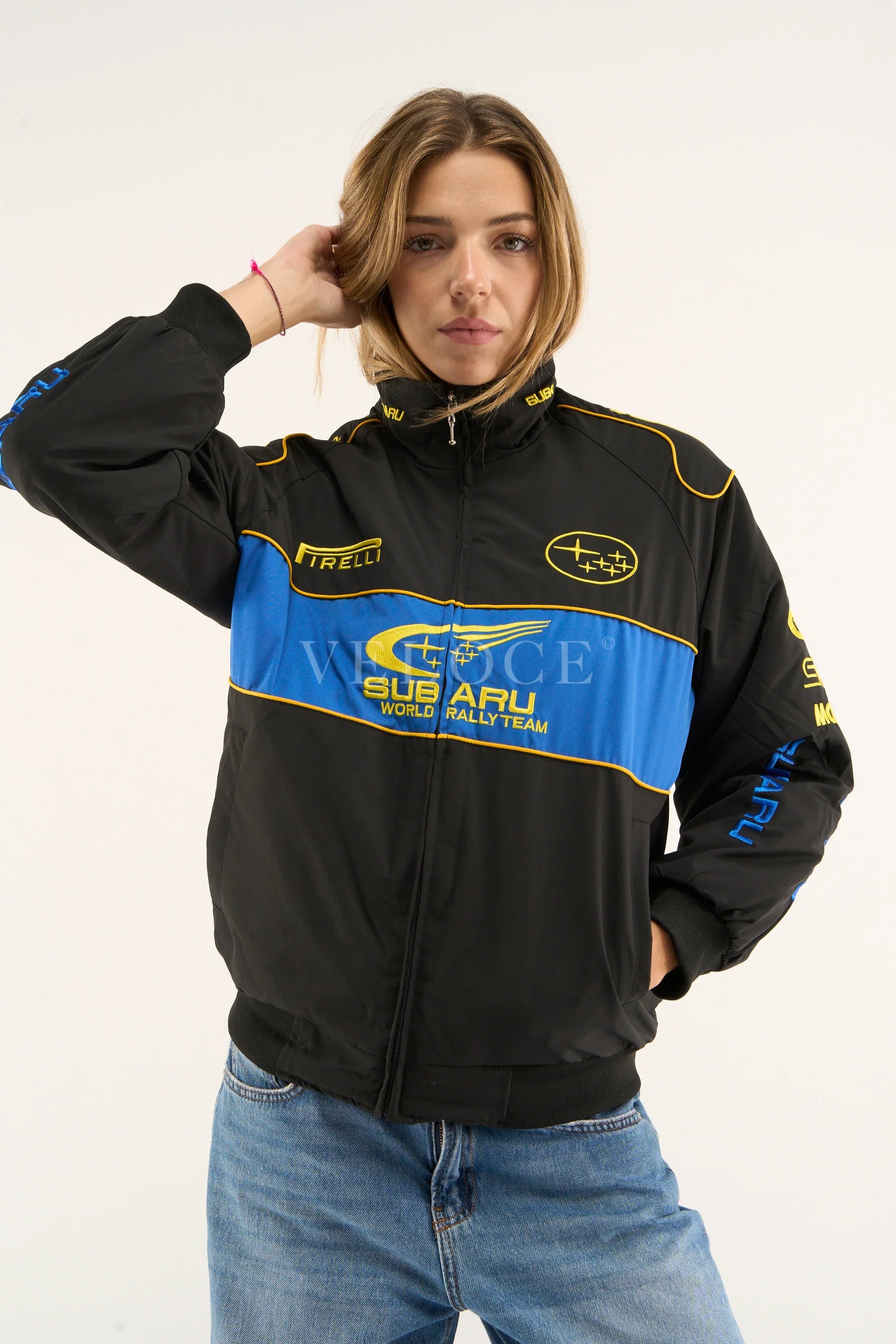 Veste de course vintage Subaru Rally - Édition noire