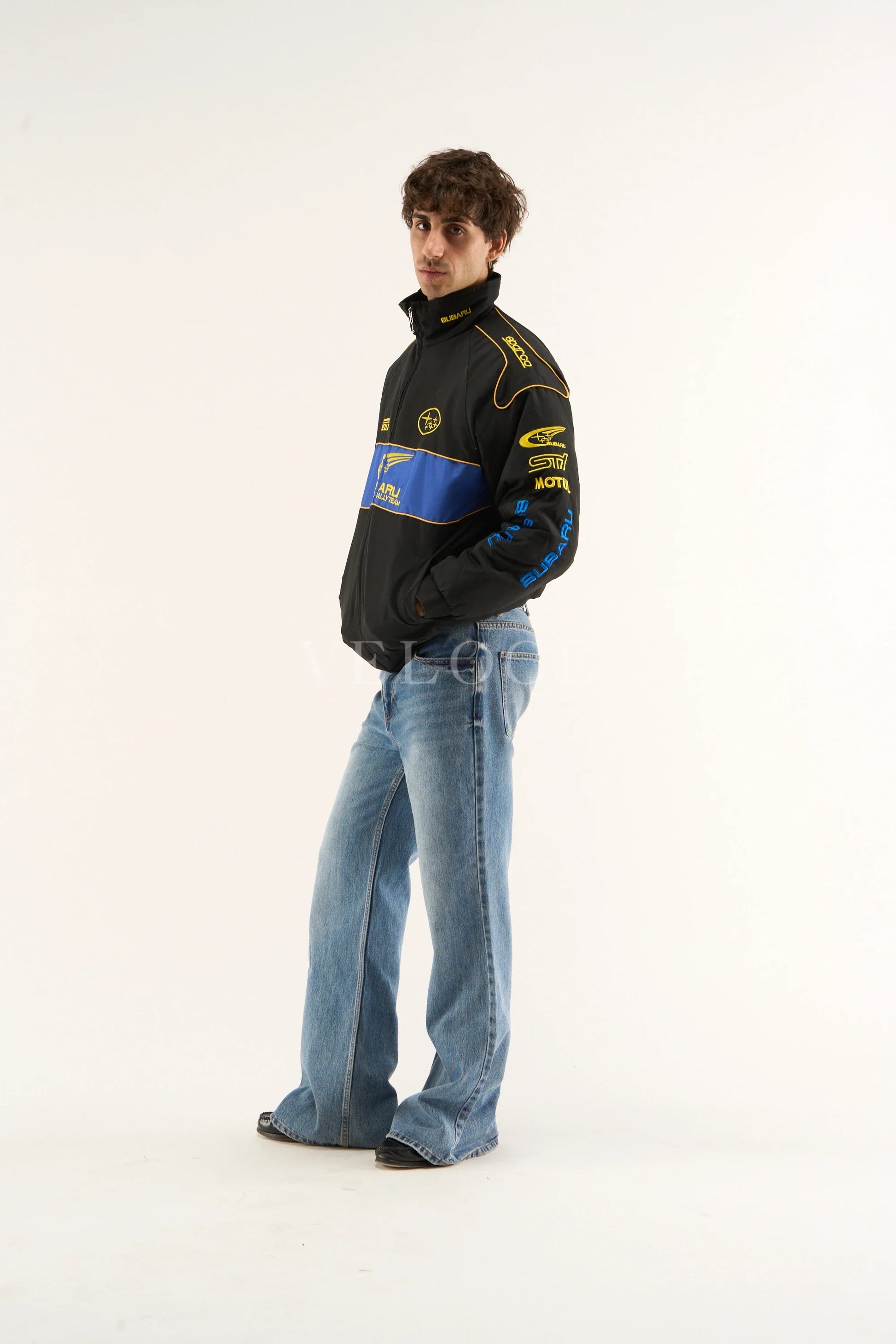 Veste de course vintage Subaru Rally - Édition noire
