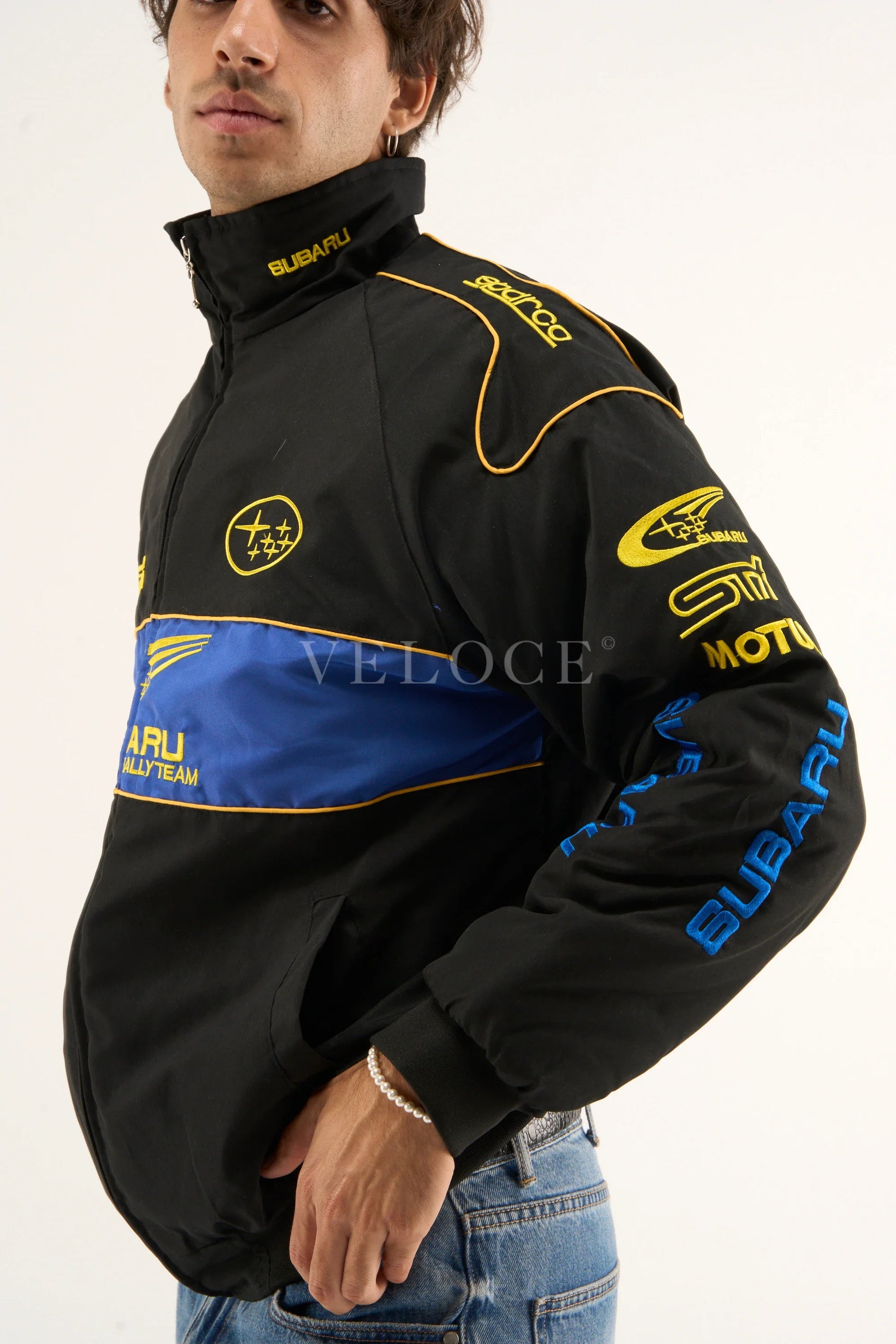 Veste de course vintage Subaru Rally - Édition noire